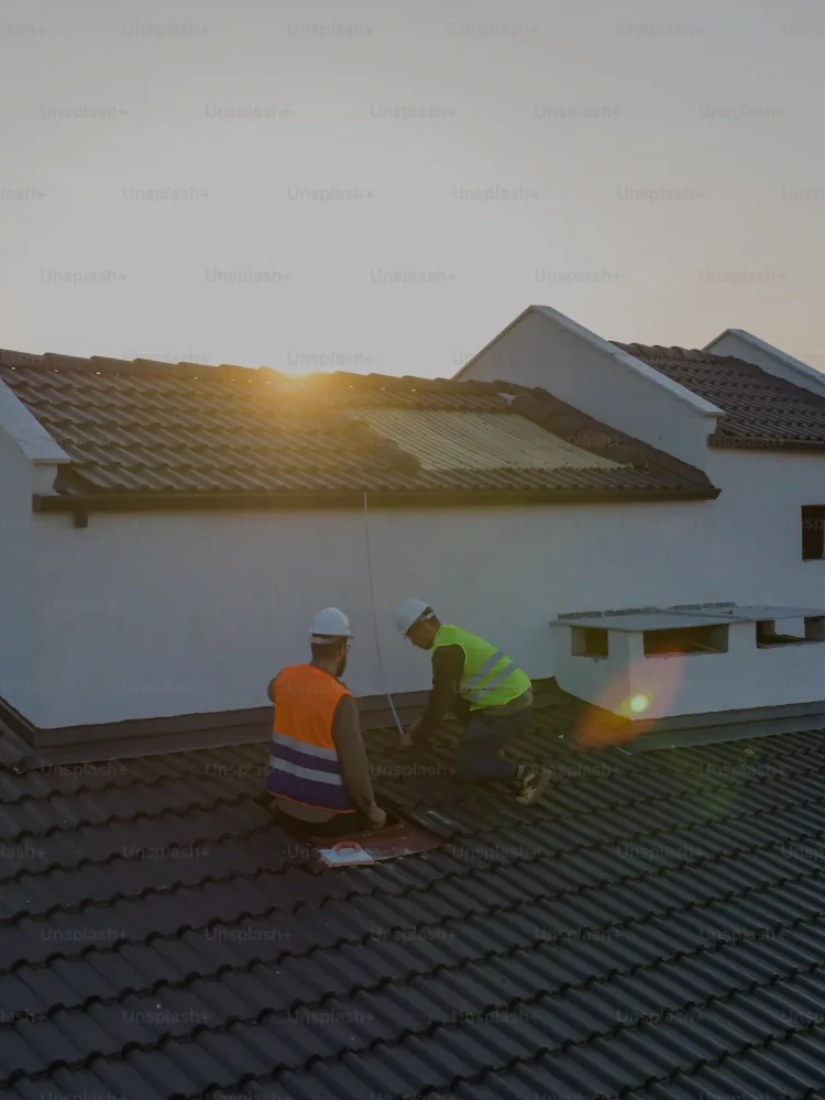 Roofing job site